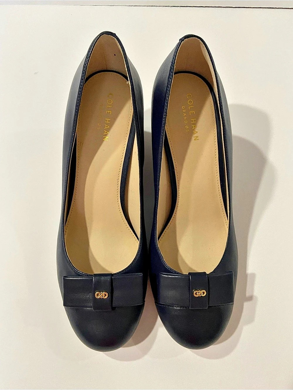 Cole Haan Adair Navy Wedge Pumps